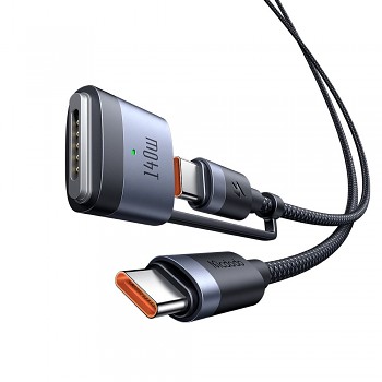 Mcdodo – datový kabel 2v1 (CA-0140) – USB-C na USB-C + MagSafe 3, 240W, LED indikátor, 2m – černý