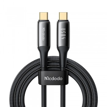 Mcdodo – datový kabel (CA-2990) – Type-C na Type-C, 240W, Thunderbolt 3, 40Gb/s, 8K Ultra HD, 1,2m – černý