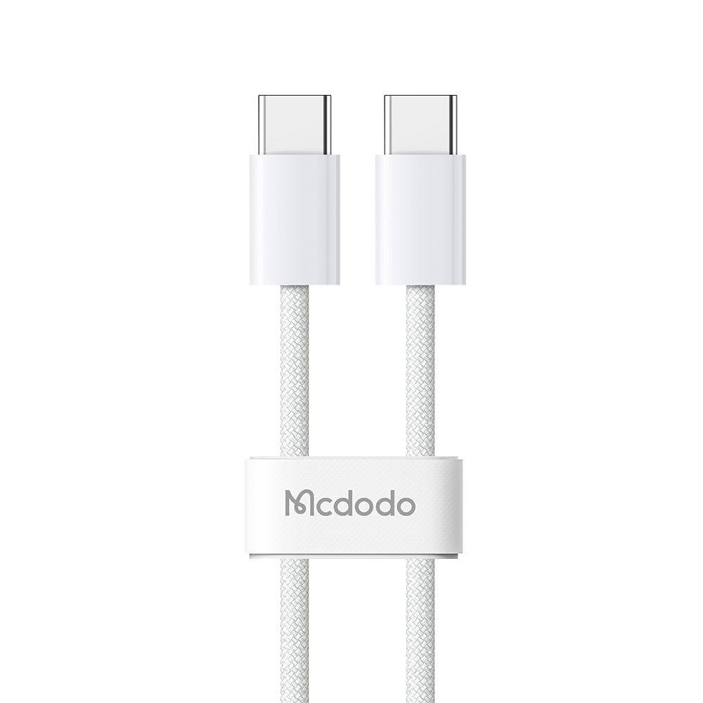 Levně Mcdodo – datový kabel (CA-5690) – USB-C na USB-C, rychlé nabíjení PD, 3A, 60W, 480Mbps, 1m – bílý