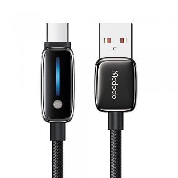 Mcdodo – datový kabel (CA-0020) – s automatickou úpravou jasu, USB-A na USB-C, 6A, 1,2m – černý