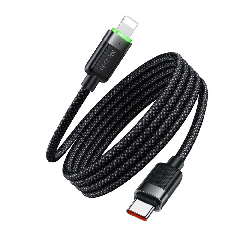 Levně Mcdodo – datový kabel samonavíjecí série (CA-2010) – USB-C na Lightning, 36W, 1.2m – černý