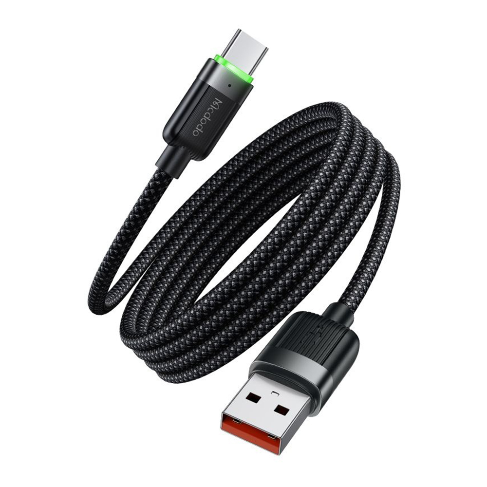 Levně Mcdodo - datový kabel řady Self-Winding (CA-5650) - USB-A na USB-C, 6A, 1.2m - černý