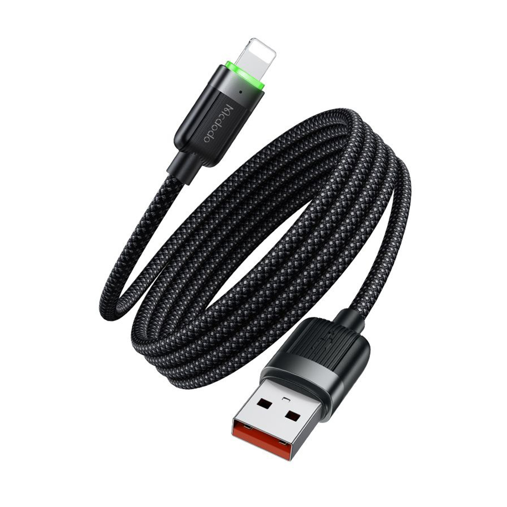 Levně Mcdodo – datový kabel řady Self-Winding (CA-6000) – USB-A na Lightning, 3A, 1,2m – černý