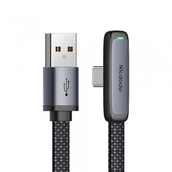 Mcdodo – datový kabel (CA-3340) – USB-C na USB-A, 90stupňový design, 100W, LED indikátor, 1,2m – černý