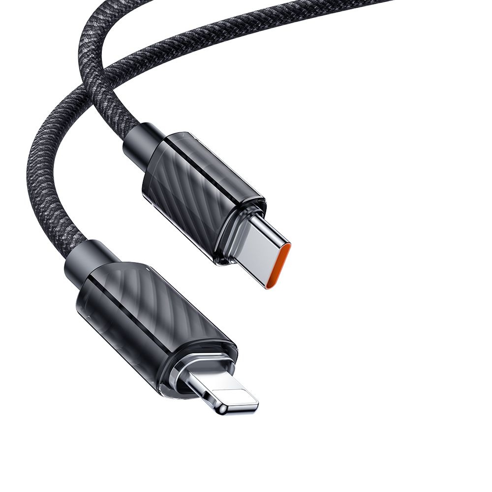 Levně Mcdodo - datový kabel (CA-3660) - Type-C na Lightning, transparentní design, 36W, 1.2m - černý
