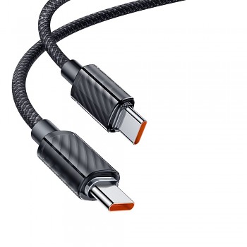 Mcdodo – datový kabel (CA-3670) – Type-C na Type-C, transparentní design, 100W, 5A, 1,2m – černý