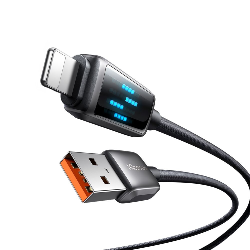 Levně Mcdodo – datový kabel (CA-5250) – USB-A na Lightning, LED displej, 1,2m – černý