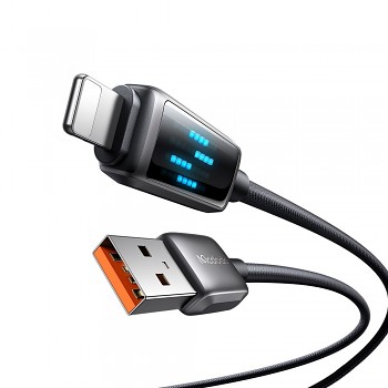 Mcdodo – datový kabel (CA-5250) – USB-A na Lightning, LED displej, 1,2m – černý
