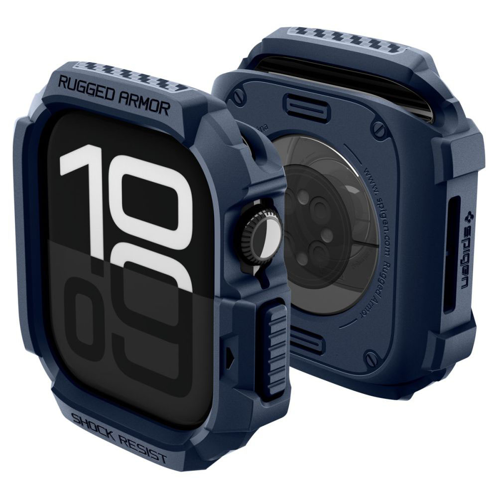 Levně Spigen - Rugged Armor V2 - Apple Watch 10 42mm / Watch 11 42mm - námořnická modrá