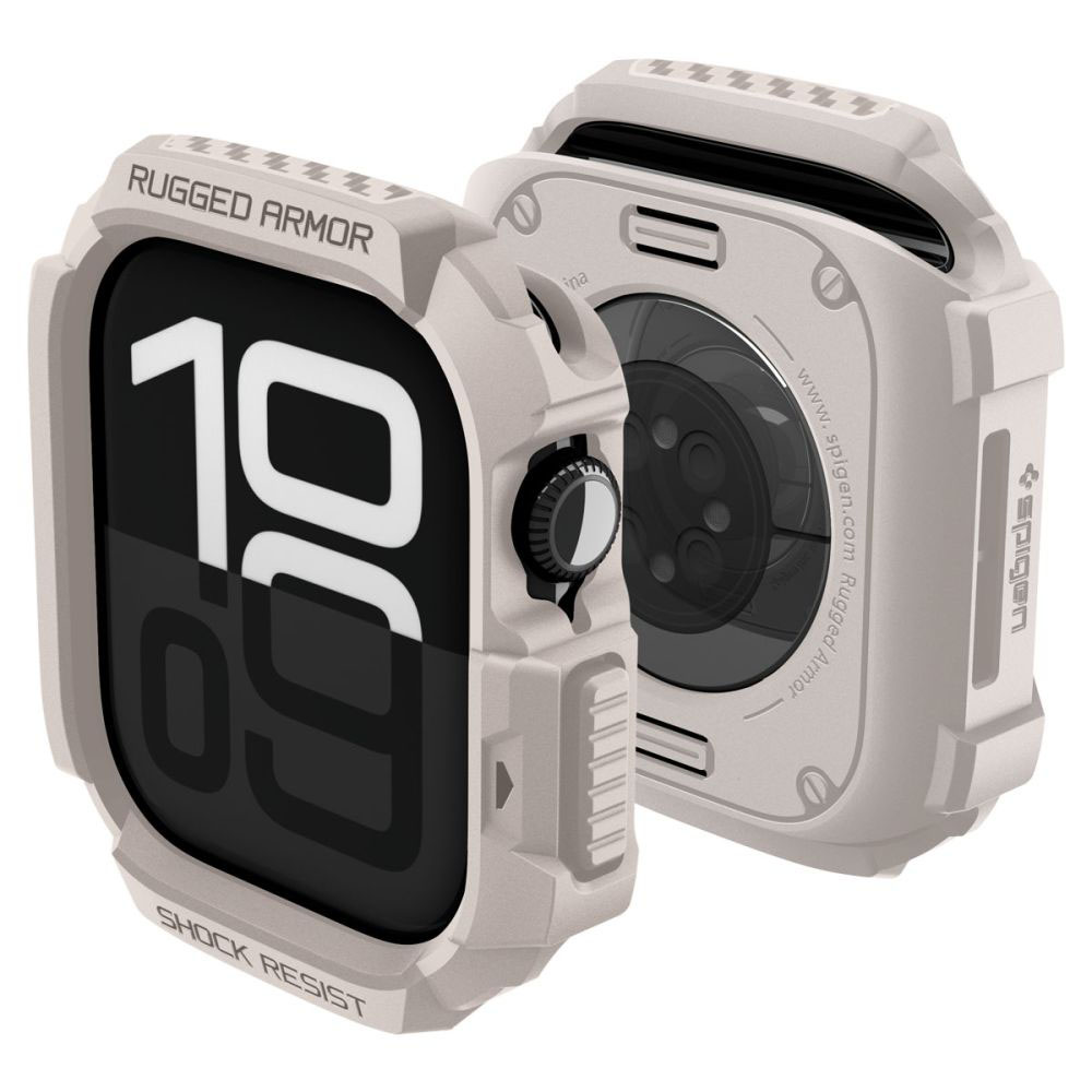 Levně Spigen - Rugged Armor V2 - Apple Watch 10 42mm / Watch 11 42mm - Dune Beige