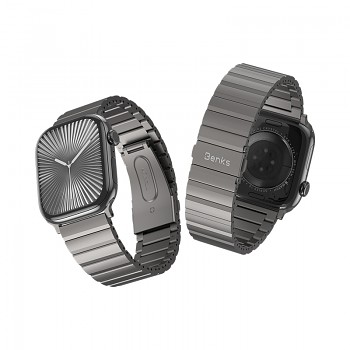 Benks nastavitelný titanový řemínek na hodinky pro Apple Watch 42/44/45/49