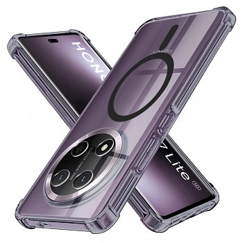 Techsuit – nárazuvzdorný průhledný silikonový MagSafe – Honor Magic7 Lite / X9c – kouřově černá