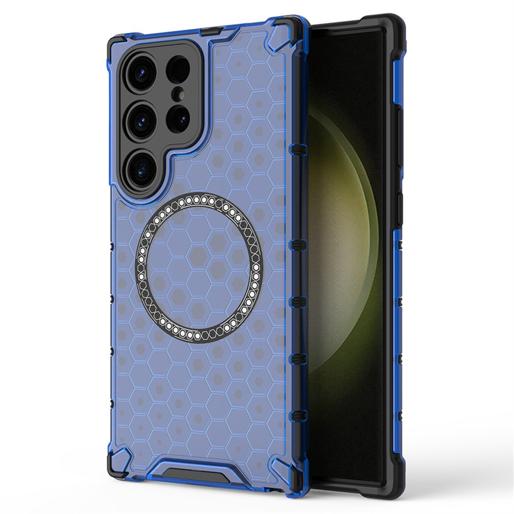 Levně Techsuit - HoneyComb Shield MagSafe - Samsung Galaxy S24 Ultra - modrá