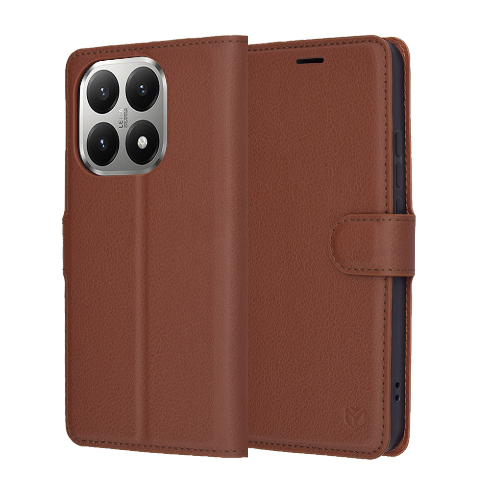 Levně Techsuit – kožené pouzdro – Xiaomi 15T – hnědé