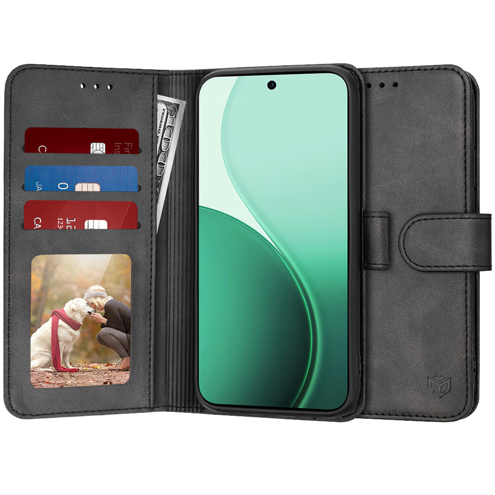 Levně Techsuit – pouzdro typu kniha – Oppo Reno14 – černé