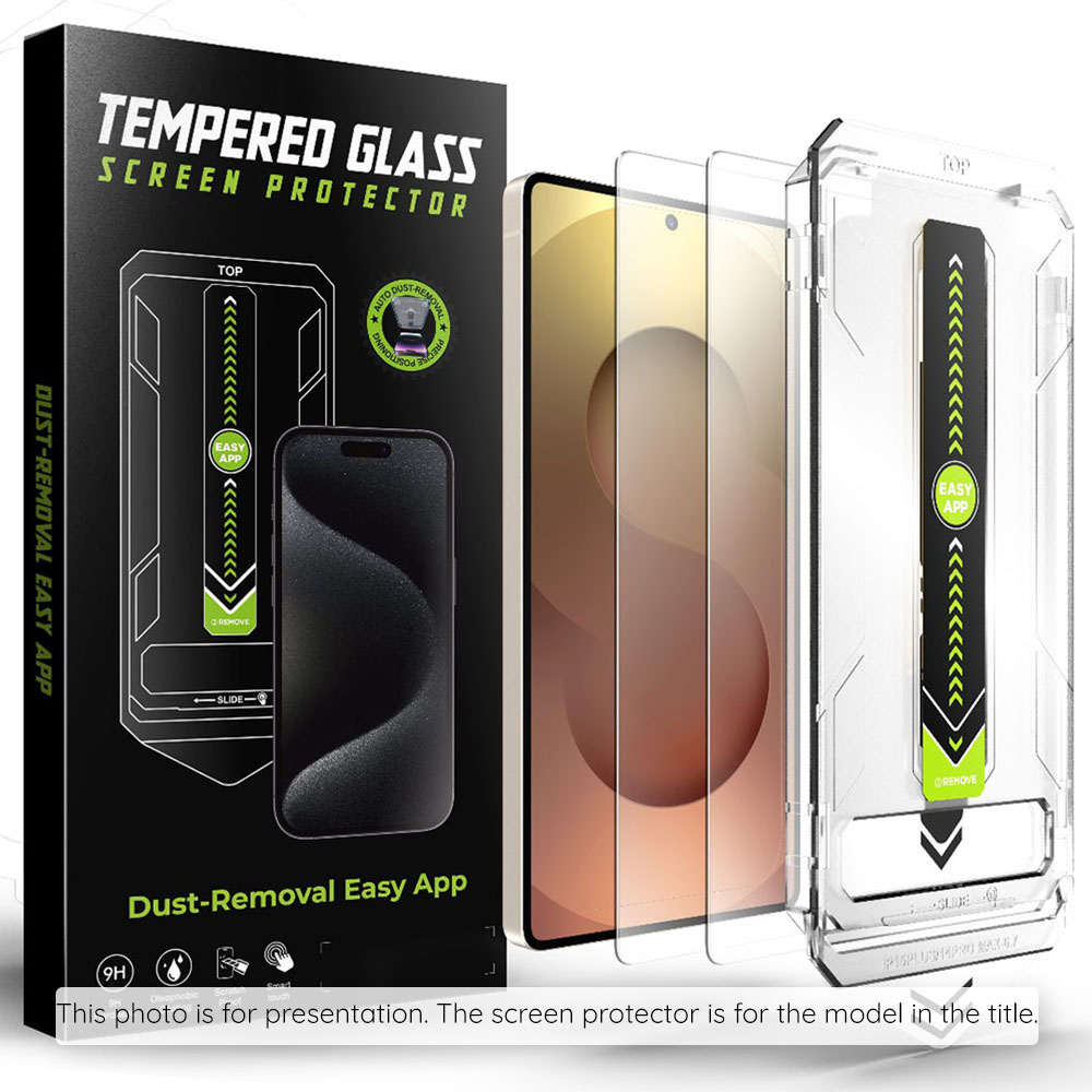 Levně Techsuit - [kompatibilní s odemykáním otiskem prstu] TitanGlass CrystalHD (2 balení) - Samsung Galaxy S25 FE - čirý