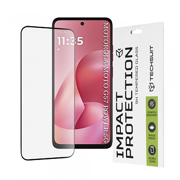 Techsuit - 111D celoplošné / celolepicí sklo - Motorola Moto G57 Power / G67 Power - černé