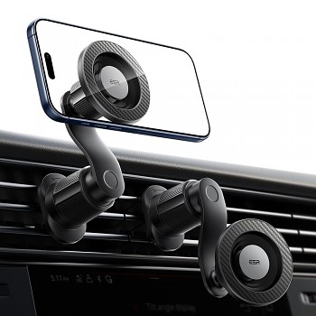 ESR - držák do auta OmniLock (2B52301) - do větrací mřížky, 360°, magnetický, s podložkou tlumící nárazy, s ramenem profesionální úrovně - černá/karbonové vlákno