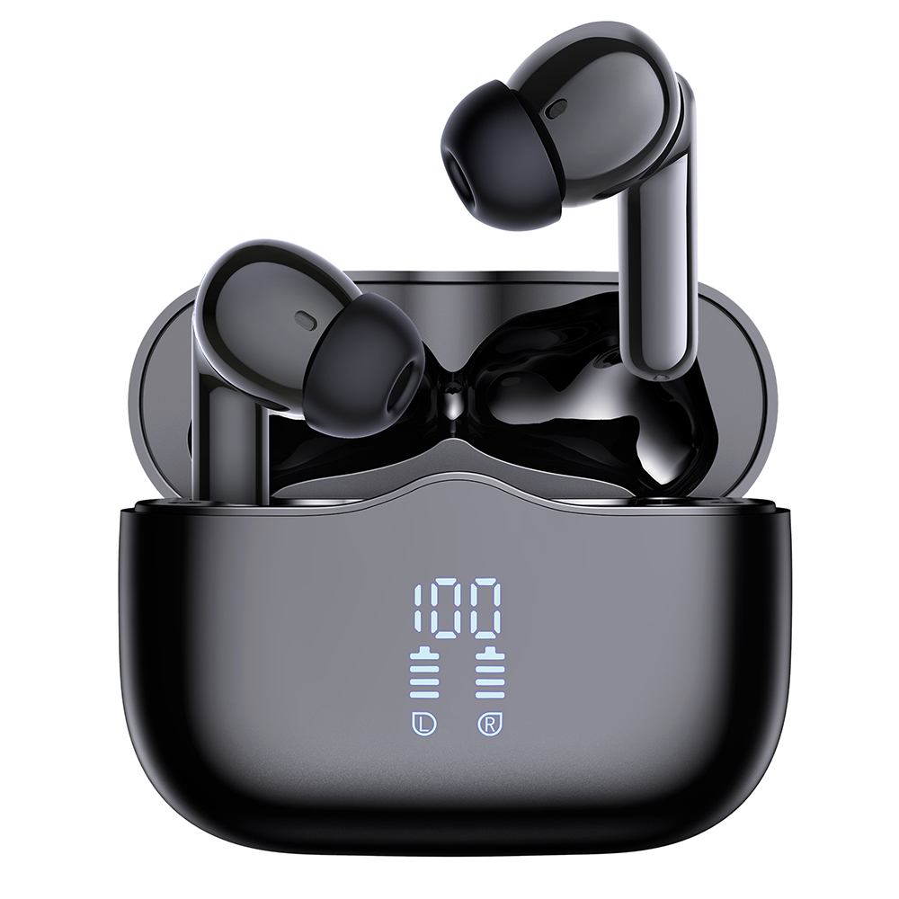 Techsuit - bezdrátová sluchátka VelarX One (CW2) - Bluetooth V5.4, 300mAh, ANC, ENC, 4 mikrofony - černá