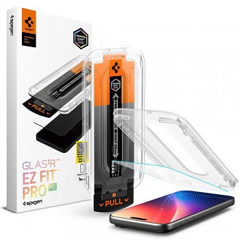 Spigen - Glas.tR EZ-FIT Pro - iPhone 16 Pro / iPhone 17 / iPhone 17 Pro - čirý
