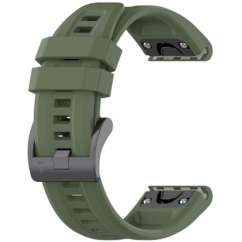 Techsuit – řemínek QuickFit 26mm (W060) – Garmin Fenix 3/3 HR/5X/5X Plus/6X/6X Pro/7X/7X Pro Solar – tmavě zelený