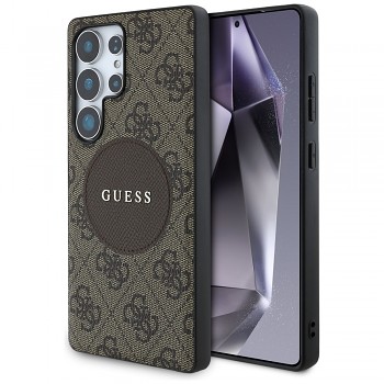Guess – 4G Circle Classic Logo MagSafe (GUHMS25LP4PGRSGW) – Samsung Galaxy S25 Ultra – hnědá