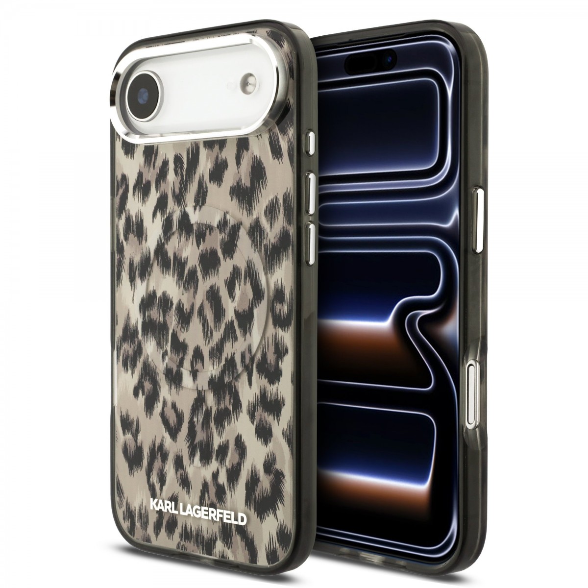 Levně Zadní kryt Karl Lagerfeld IML Leopard MagSafe pro iPhone Air Brown