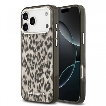 Zadní kryt Karl Lagerfeld IML Leopard MagSafe pro iPhone 17 Pro Max Brown