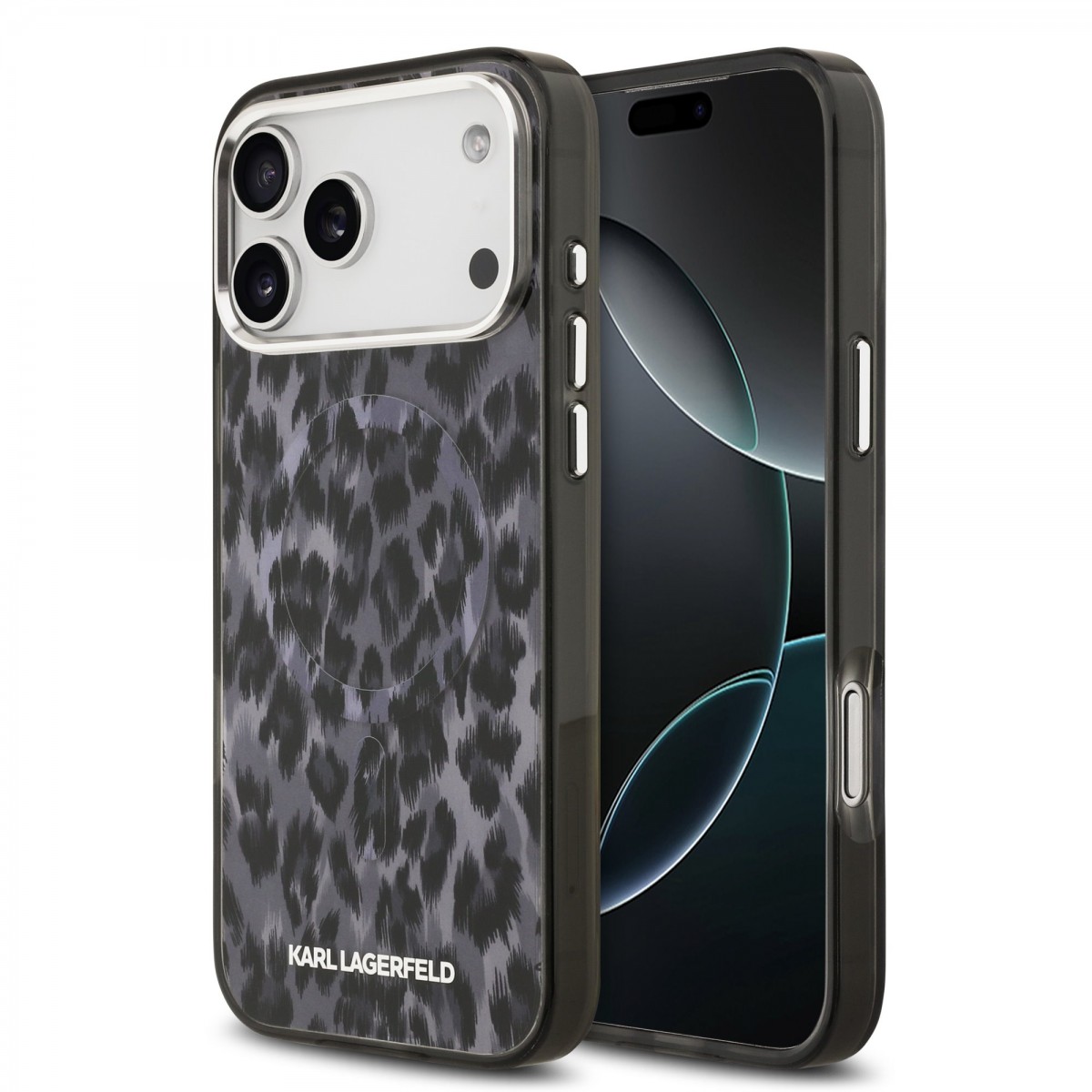 Levně Zadní kryt Karl Lagerfeld IML Leopard MagSafe pro iPhone 17 Pro Max Grey