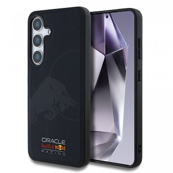 Zadní kryt Red Bull Leather Meshed Debossed Logo MagSafe pro Samsung Galaxy S25 Navy