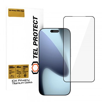 Tvrzené sklo Tel Protect 10X Privacy Titanium pro iPhone 17 Pro