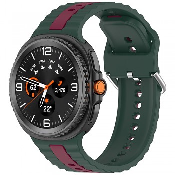 Techsuit - řemínek k hodinkám (W078) - Samsung Galaxy Watch8 40mm/Watch8 44mm/Watch8 Classic - Midnight Emerald