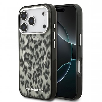 Zadní kryt Karl Lagerfeld IML Leopard MagSafe pro iPhone 17 Pro Brown