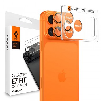 Spigen - Optik.tR EZ Fit Pro sklo fotoaparátu (2 balení) - iPhone 17 Pro - oranžové