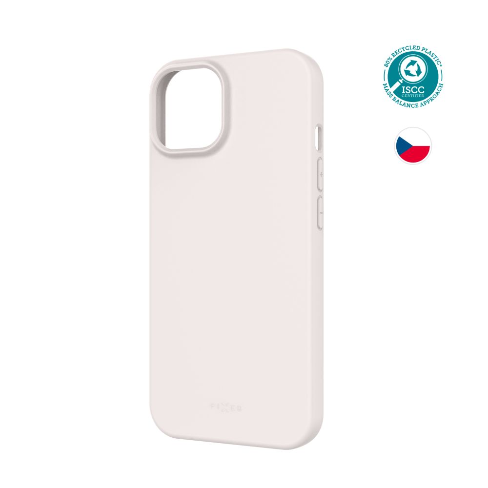 TPU gelový kryt FIXED ReStory pro Apple iPhone 15, šedý