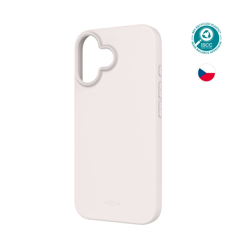 TPU gelový kryt FIXED ReStory pro Apple iPhone 16, šedý