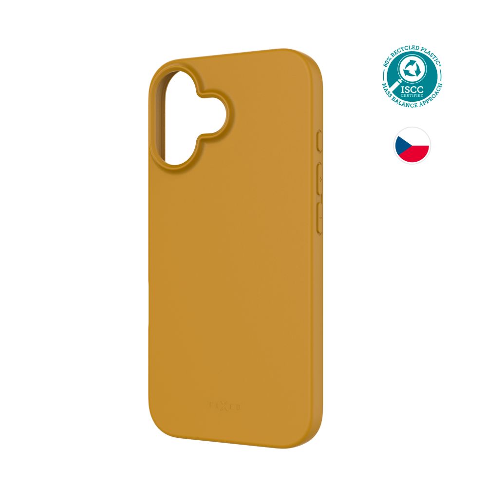 TPU gelový kryt FIXED ReStory pro Apple iPhone 16, zlatý