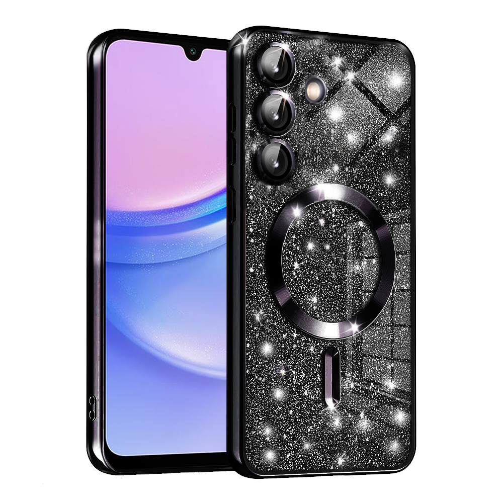 Levně Techsuit - luxusní třpytky MagSafe - Samsung Galaxy A15 4G / A15 5G - černá