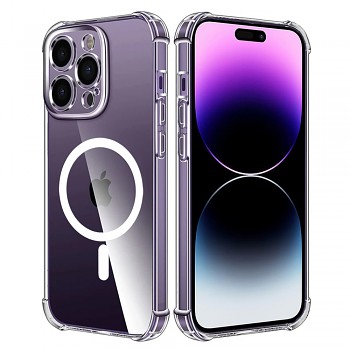Techsuit – nárazuvzdorný průhledný silikonový MagSafe – iPhone 14 Pro Max – průhledný