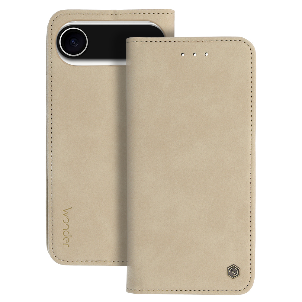 Levně Knížkové pouzdro Wonder Smart pro iPhone Air světle zlaté