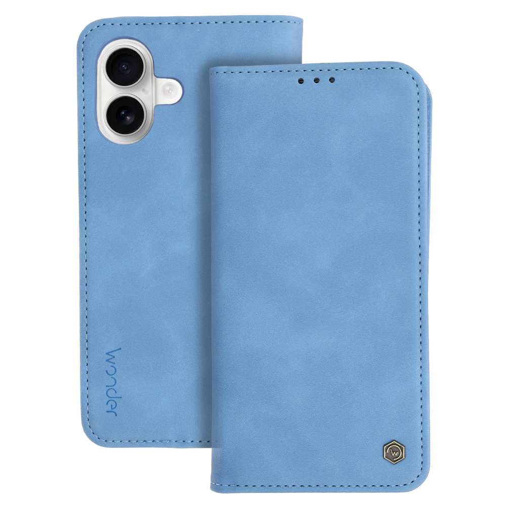 Levně Knížkové pouzdro Wonder Smart pro iPhone 17 mist blue