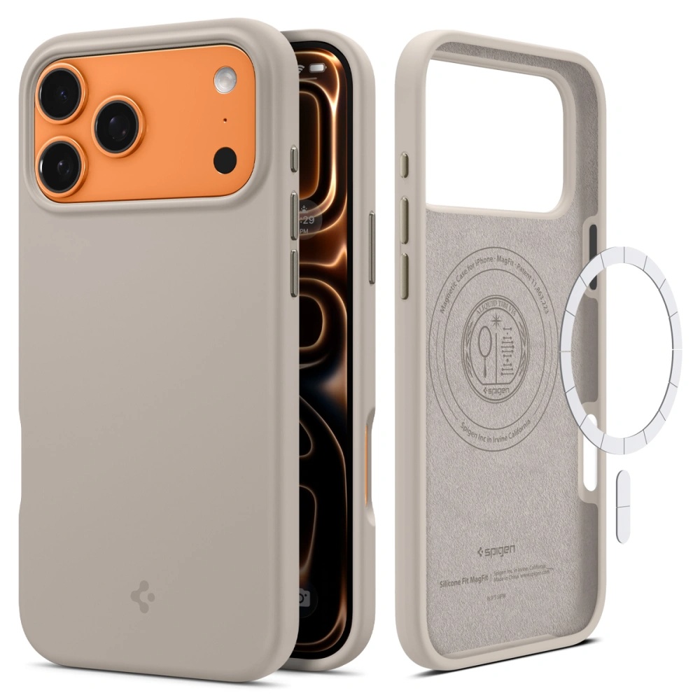 Levně Spigen - Silicone Fit MagSafe - iPhone 17 Pro Max - Stone