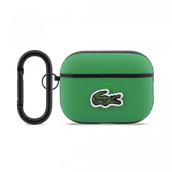 Pouzdro Lacoste Petit Pique Croc Logo Patch pro AirPods Pro 3 Green