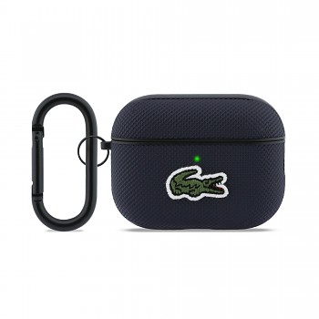 Pouzdro Lacoste Petit Pique Croc Logo Patch pro AirPods Pro 3 Blue