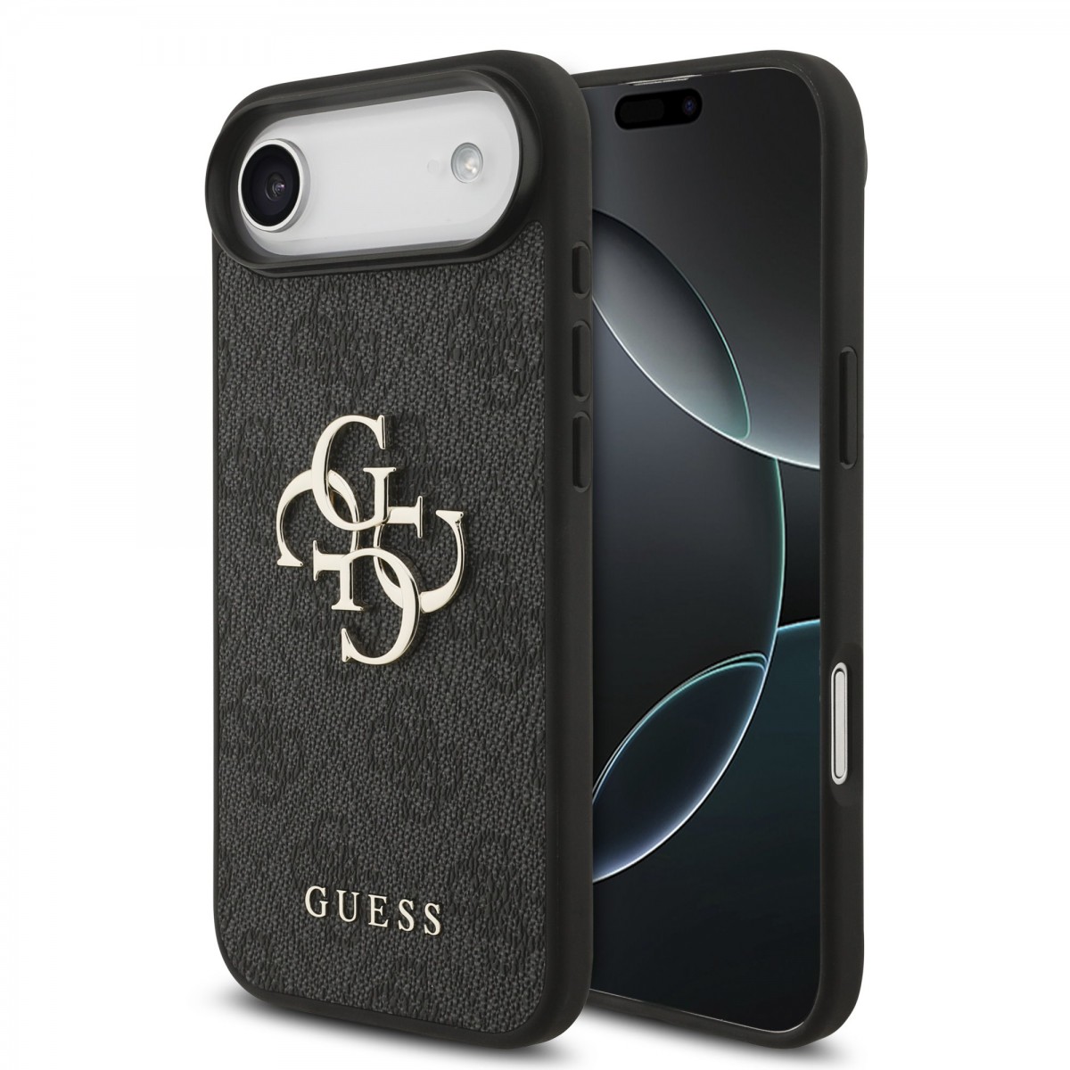 Levně Zadní kryt Guess PU 4G Metal Logo pro iPhone Air Grey