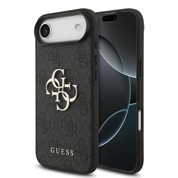 Zadní kryt Guess PU 4G Metal Logo pro iPhone Air Grey