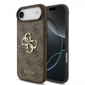 Zadní kryt Guess PU 4G Metal Logo pro iPhone Air Brown