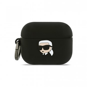 Silikonové pouzdro Karl Lagerfeld 3D Logo NFT Karl Head pro AirPods Pro 3 Black