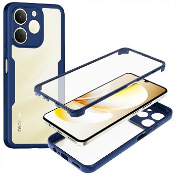 Techsuit - ColorVerse 360 Series + ochrana obrazovky - Realme Note 70T - modrá