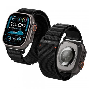 Spigen - řemínek k hodinkám (WBF1) - Apple Watch 6 / 7 / 8 / 9 / 10 / SE / SE 2 / Ultra / Ultra 2 / Ultra 3 (44/45/46/49mm) - černý